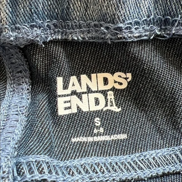 Lands’ End Women's Starfish High Rise Knit Denim Straight Jeans Elastic waist S - Picture 7 of 7